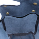 BOTTEGA VENETA Tote Bag Canvas Leather Blue Gold Auth BA6466-17