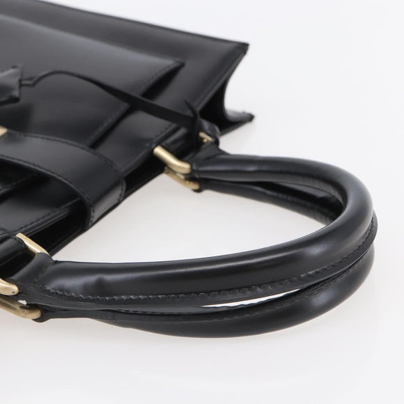 Salvatore Ferragamo Tote Bag Leather Black Auth BA6469