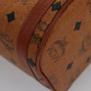 MCM Vicetos Logogram Shoulder Bag PVC Leather Brown Gold Auth BA647-13