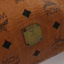 MCM Vicetos Logogram Shoulder Bag PVC Leather Brown Gold Auth BA647-14
