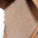 MCM Vicetos Logogram Shoulder Bag PVC Leather Brown Gold Auth BA647-17