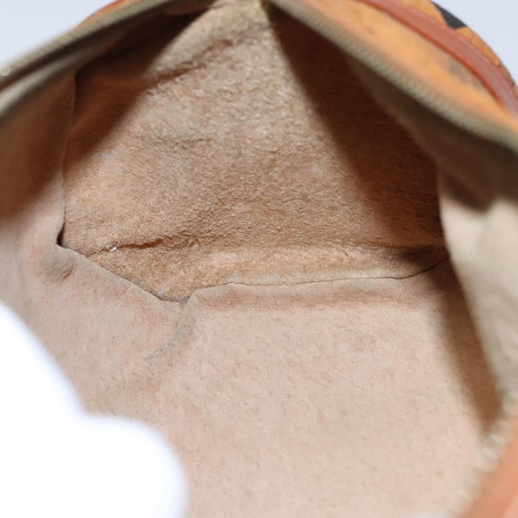 MCM Vicetos Logogram Shoulder Bag PVC Leather Brown Gold Auth BA647