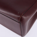 Cartier Shoulder Bag Leather Bordeaux Silver Auth BA6471-9