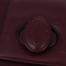 Cartier Shoulder Bag Leather Bordeaux Silver Auth BA6471-17