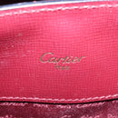 Cartier Shoulder Bag Leather Bordeaux Silver Auth BA6471-12