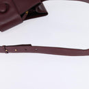 Cartier Shoulder Bag Leather Bordeaux Silver Auth BA6471-7