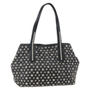 Jimmy Choo Studs Tote Bag Leather Black Silver Auth BA6474-1