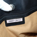 Jimmy Choo Studs Tote Bag Leather Black Silver Auth BA6474-11
