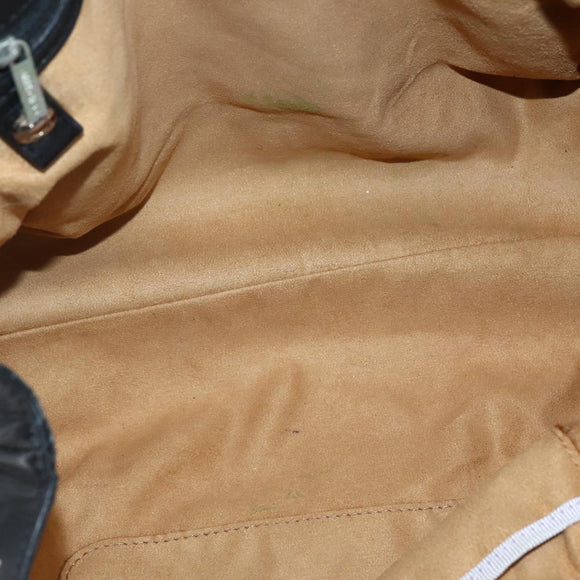 Jimmy Choo Studs Tote Bag Leather Black Silver Auth BA6474