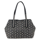 Jimmy Choo Studs Tote Bag Leather Black Silver Auth BA6474-13