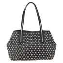 Jimmy Choo Studs Tote Bag Leather Black Silver Auth BA6474-2