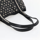 Jimmy Choo Studs Tote Bag Leather Black Silver Auth BA6474-7