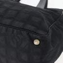 CHANEL New Travel Line Tote Bag Nylon Black Gold CC Auth BA6475-12