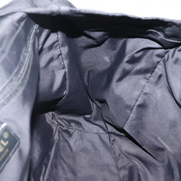 CHANEL New Travel Line Tote Bag Nylon Black Gold CC Auth BA6475