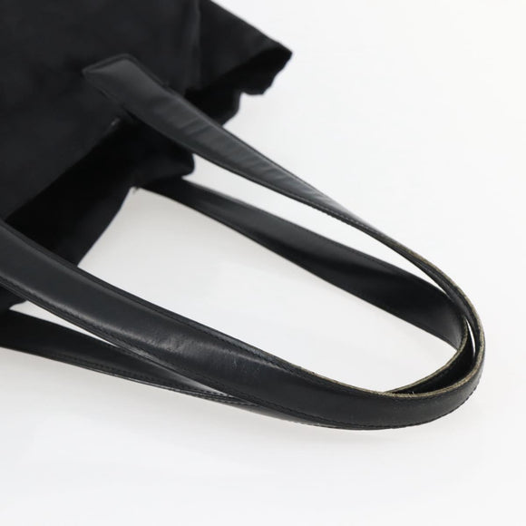 CHANEL New Travel Line Tote Bag Nylon Black Gold CC Auth BA6475