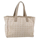 CHANEL New Travel Line Tote Bag Nylon Pink Gold CC Auth BA6476-1