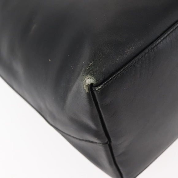 GUCCI Bamboo Shoulder Bag Leather Black Gold 001 1013 1881 Auth BA6477