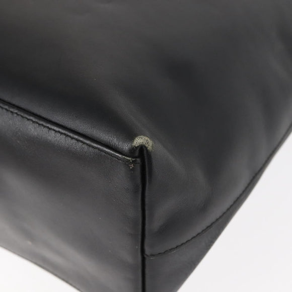 GUCCI Bamboo Shoulder Bag Leather Black Gold 001 1013 1881 Auth BA6477