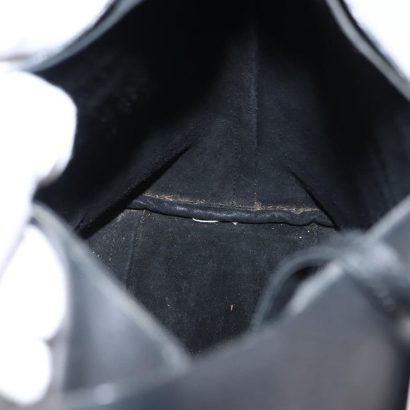 GUCCI Bamboo Shoulder Bag Leather Black Gold 001 1013 1881 Auth BA6477