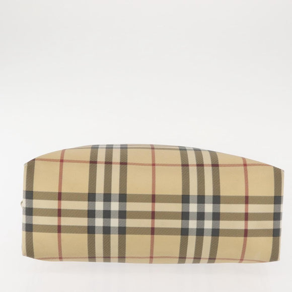 BURBERRY Nova Check Tote Bag PVC Beige Auth BA6478