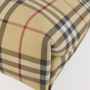 BURBERRY Nova Check Tote Bag PVC Beige Auth BA6478-14
