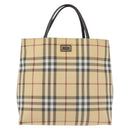 BURBERRY Nova Check Tote Bag PVC Beige Auth BA6478-13