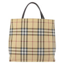 BURBERRY Nova Check Tote Bag PVC Beige Auth BA6478-2