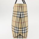 BURBERRY Nova Check Tote Bag PVC Beige Auth BA6478-3