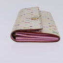 LOUIS VUITTON Multicolor Portefeuille Sarah Wallet White M93532 LV Auth BA6480-3
