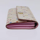 LOUIS VUITTON Multicolor Portefeuille Sarah Wallet White M93532 LV Auth BA6480-4