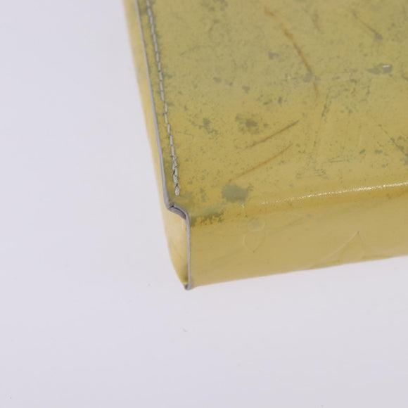 LOUIS VUITTON Monogram Vernis Green Cigarette Case Gris LV Auth BA6481