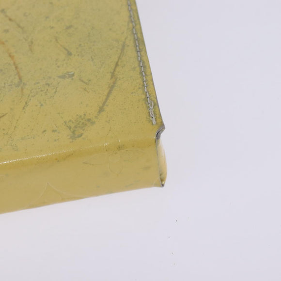 LOUIS VUITTON Monogram Vernis Green Cigarette Case Gris LV Auth BA6481