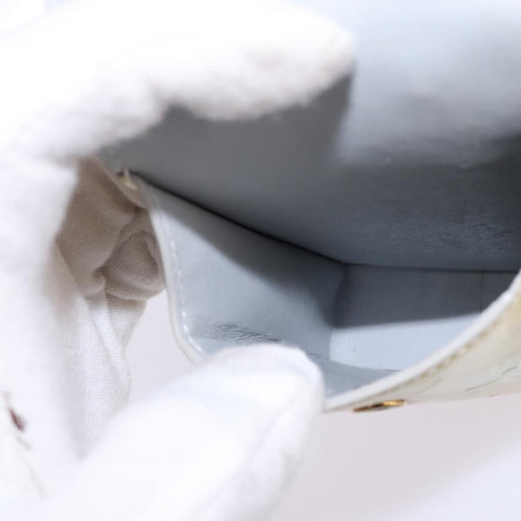 LOUIS VUITTON Monogram Vernis Green Cigarette Case Gris LV Auth BA6481