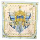 HERMES Carre 90 Scarf ""VUE DU CARROSSE DE LA GALERE LA REALE"" Silk Auth BA6484-1