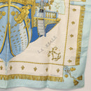 HERMES Carre 90 Scarf ""VUE DU CARROSSE DE LA GALERE LA REALE"" Silk Auth BA6484-10