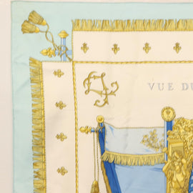 HERMES Carre 90 Scarf ""VUE DU CARROSSE DE LA GALERE LA REALE"" Silk Auth BA6484 - 0