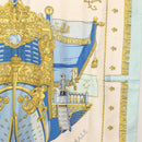 HERMES Carre 90 Scarf ""VUE DU CARROSSE DE LA GALERE LA REALE"" Silk Auth BA6484-7