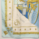 HERMES Carre 90 Scarf ""VUE DU CARROSSE DE LA GALERE LA REALE"" Silk Auth BA6484-8