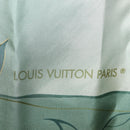 LOUIS VUITTON Scarf Silk Green LV Auth BA6485-11