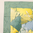 LOUIS VUITTON Scarf Silk Green LV Auth BA6485-2