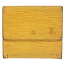 LOUIS VUITTON Epi Monogram Clutch Bag 2Set Yellow LV Auth BA6487-2