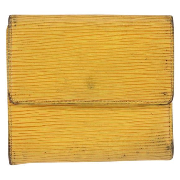 LOUIS VUITTON Epi Monogram Clutch Bag 2Set Yellow LV Auth BA6487