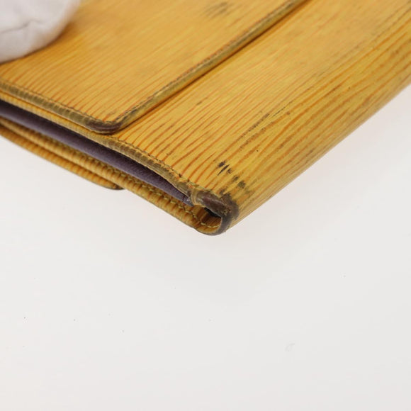 LOUIS VUITTON Epi Monogram Clutch Bag 2Set Yellow LV Auth BA6487