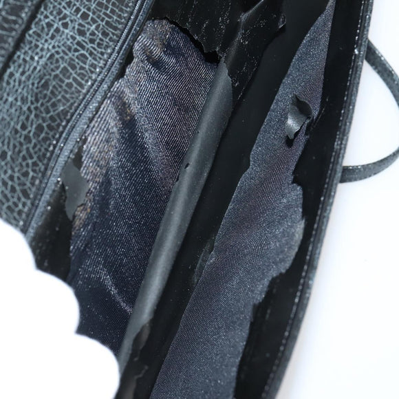 BALLY Bag Canvas Leather 3Set Black Beige Auth BA6489