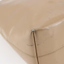 PRADA Tote Bag Enamel Beige Auth BA6491-11