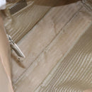 PRADA Tote Bag Enamel Beige Auth BA6491-17