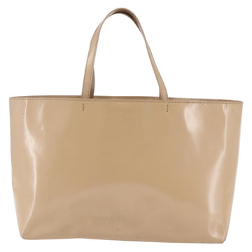 PRADA Tote Bag Enamel Beige Auth BA6491 - 0