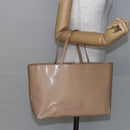 PRADA Tote Bag Enamel Beige Auth BA6491-23