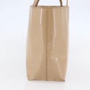 PRADA Tote Bag Enamel Beige Auth BA6491-4