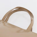 PRADA Tote Bag Enamel Beige Auth BA6491-8